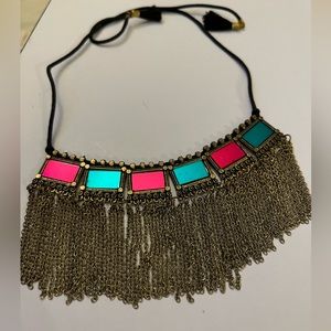 Antique Afghani piece. Adjustable size. Worn as a choker or necklace.